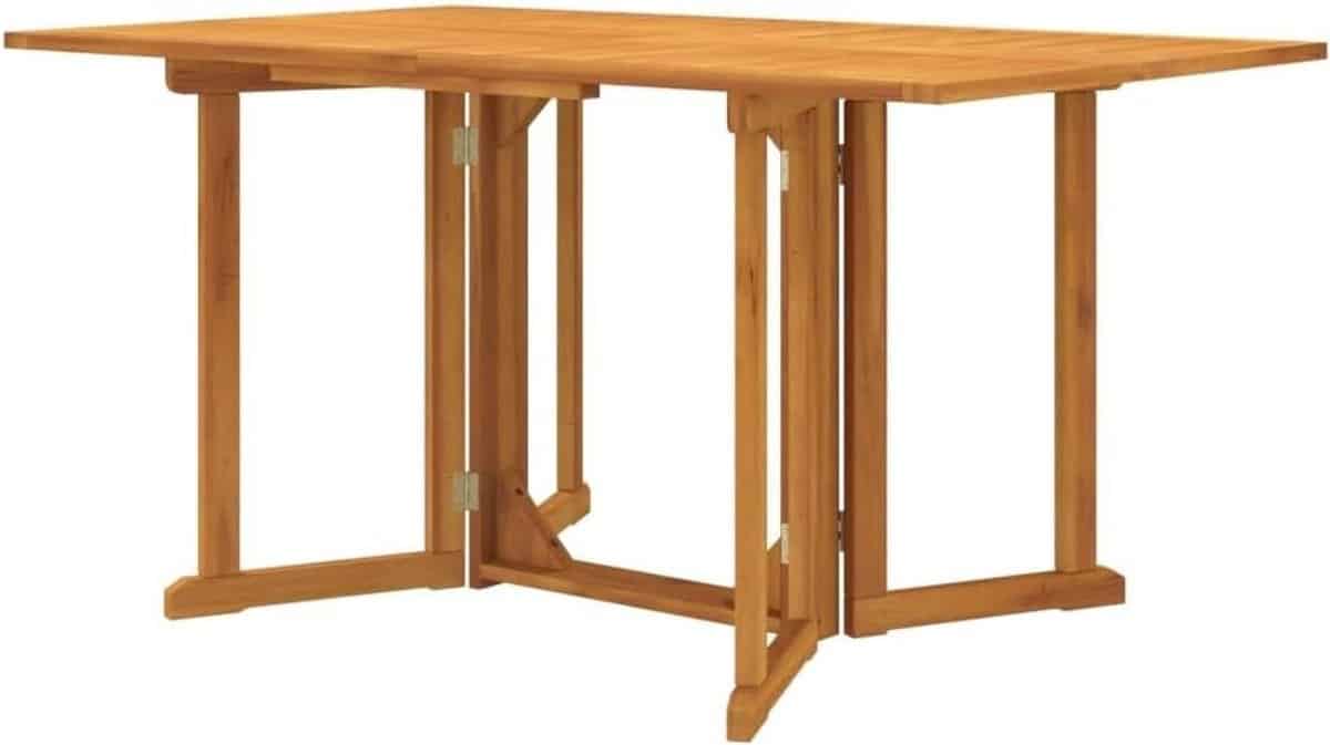 houten tuintafel klaptafel balkon buiten eten massief