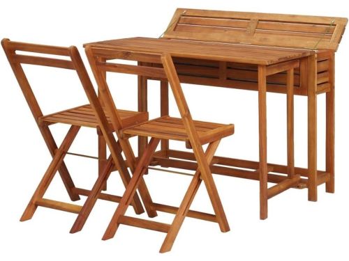 Houten tuintafel - Plantentafel bistroset - Buiten genieten - Inklapbare
