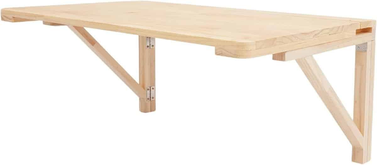 houten wandtafel klaptafel rek ruimtebesparend werken groot