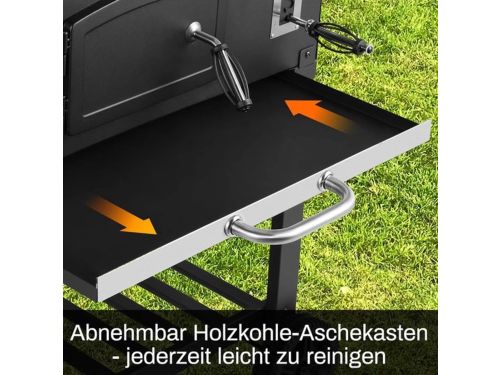 Houtskool Barbecue Trolley - Grote BBQ - BBQ Wagen