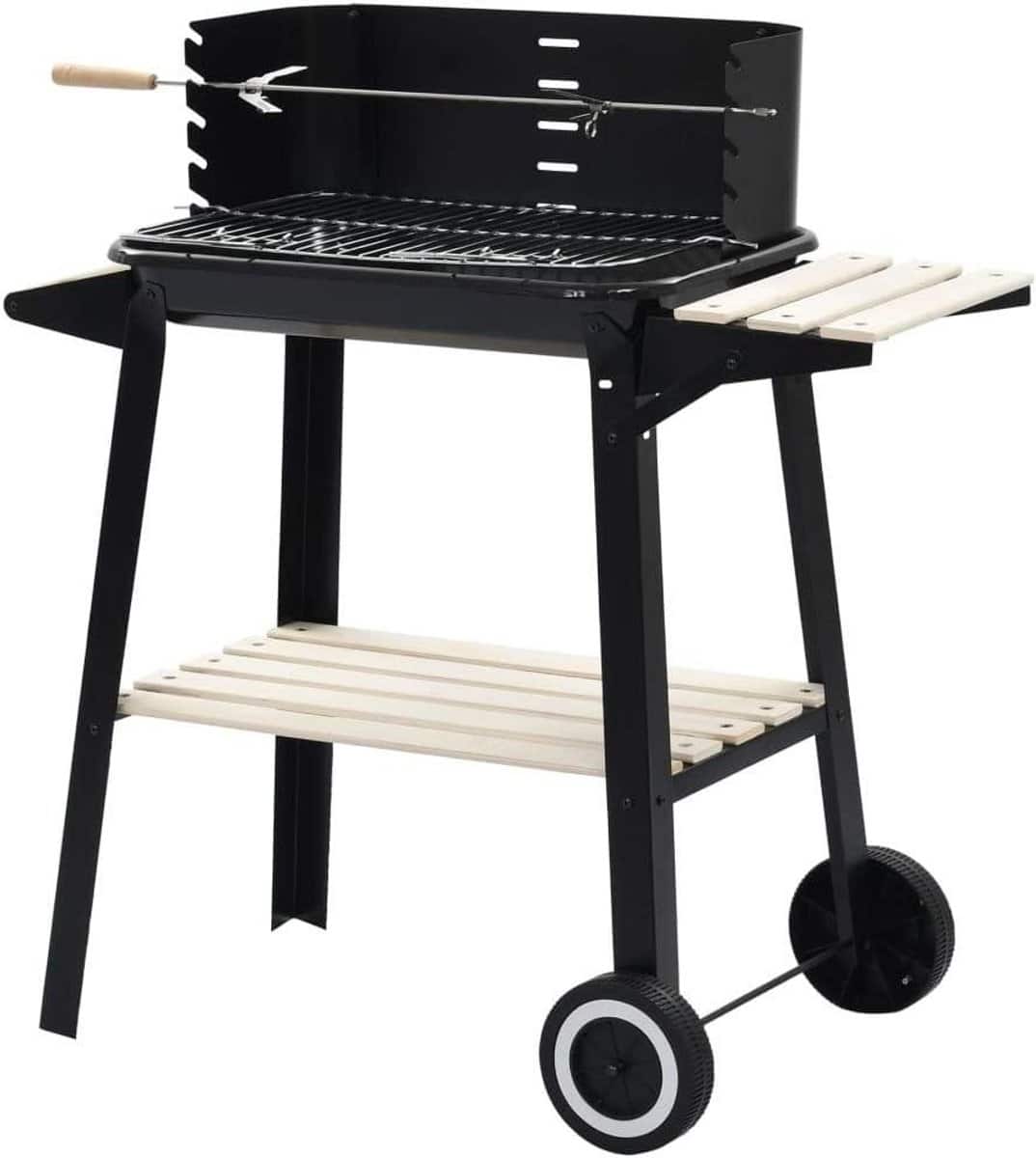 houtskoolgrill bbq grill buiten koken met wieltjes