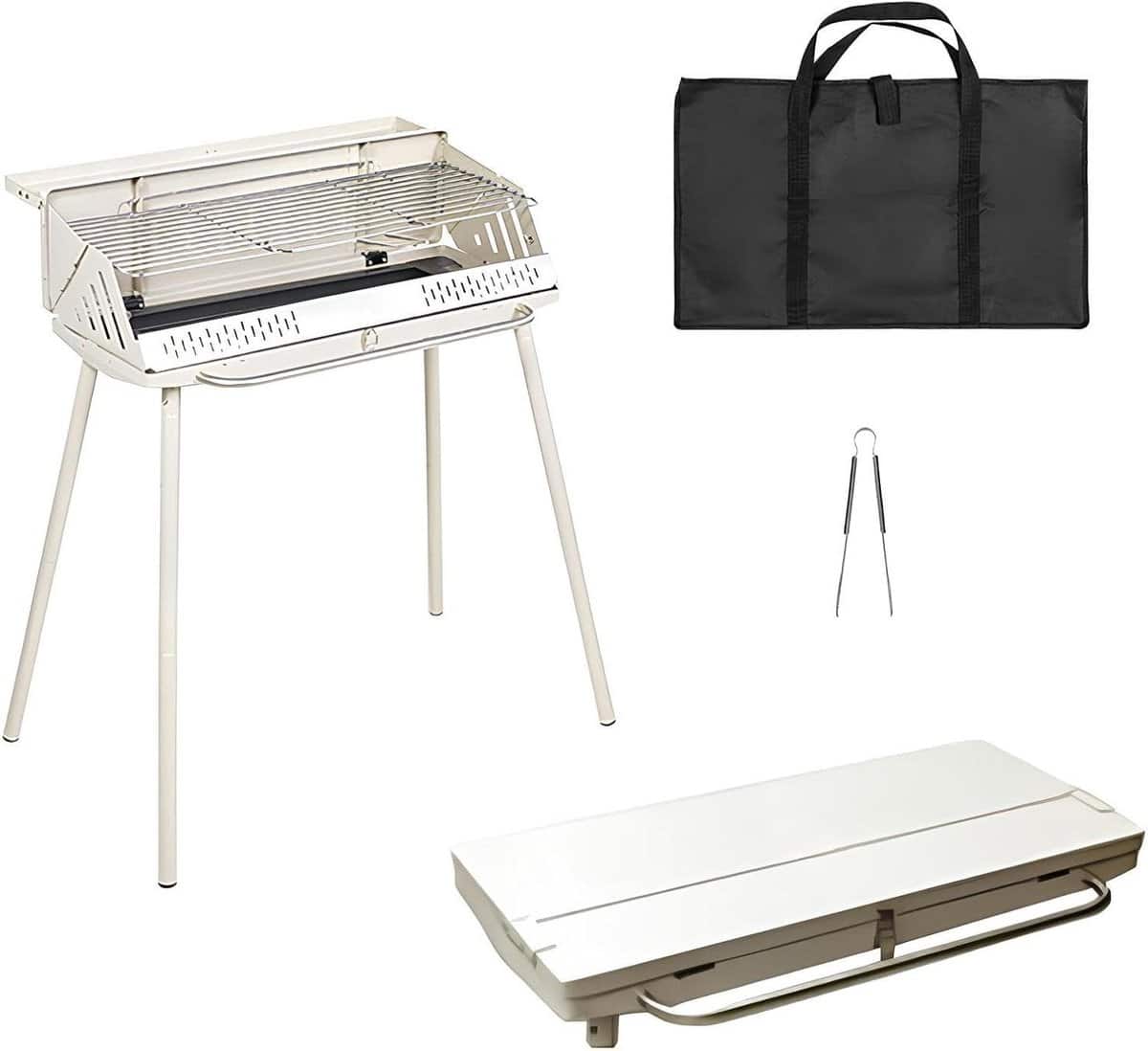houtskoolgrill draagbare bbq buiten koken opvouwbaar ontwerp