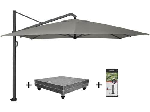 Icon premium zweefparasol 400x300 cm manhattan met 150 KG voet