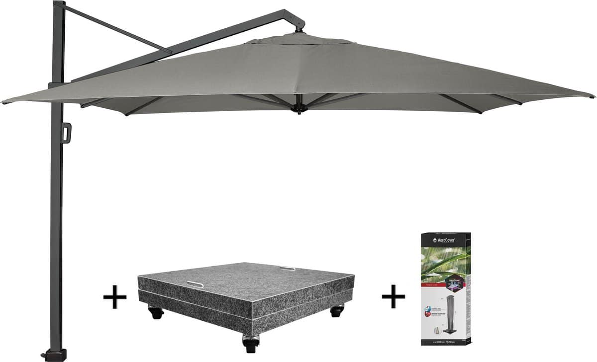 icon premium zweefparasol 400×300 cm manhattan met 150 kg voet