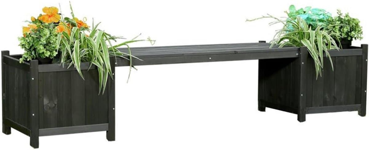 imperatoris tuinbank met plantenbak 2 zitsbank houten bank