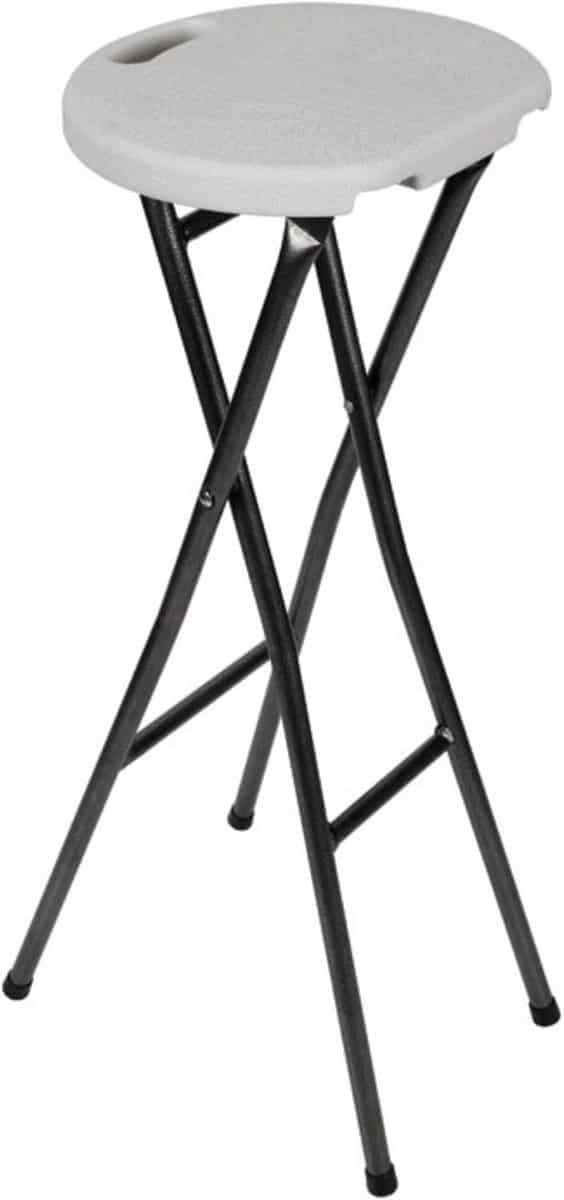 inklapbare barkruk 80 cm hoog kantelbaar en weerbestendig zithoogte
