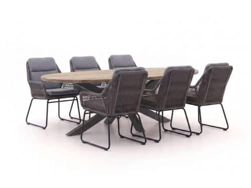 Intenso Isorella/ROUGH-Y Ellips 200cm dining tuinset 7-delig - Laagste prijsgarantie!