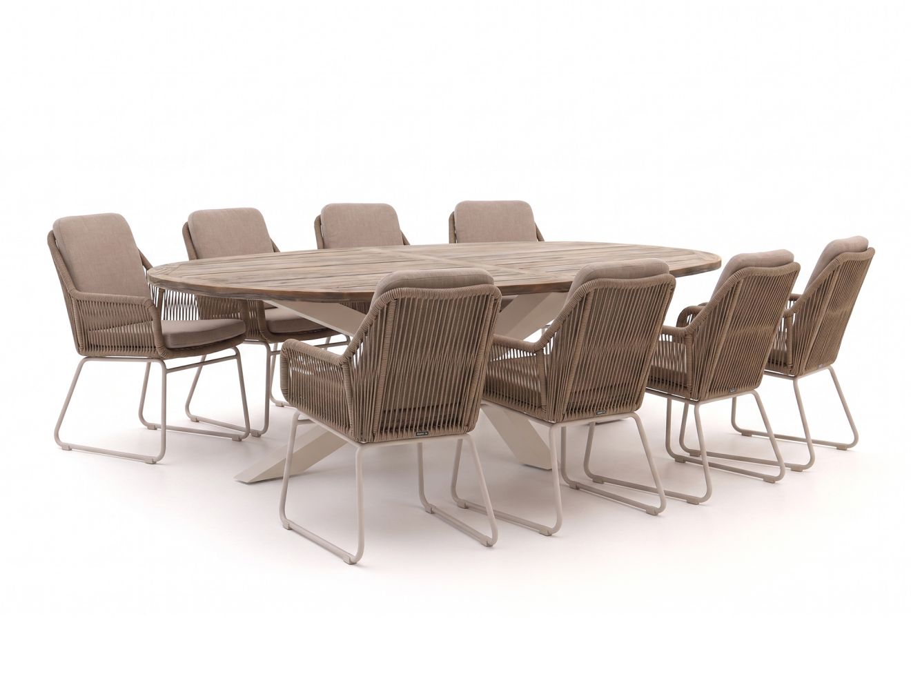 intenso isorella/rough y ellips 280cm dining tuinset 9 delig laagste prijsgarantie!