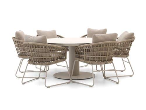 Intenso Trofarello/La Fonte ø150cm dining tuinset 7-delig - Laagste prijsgarantie!