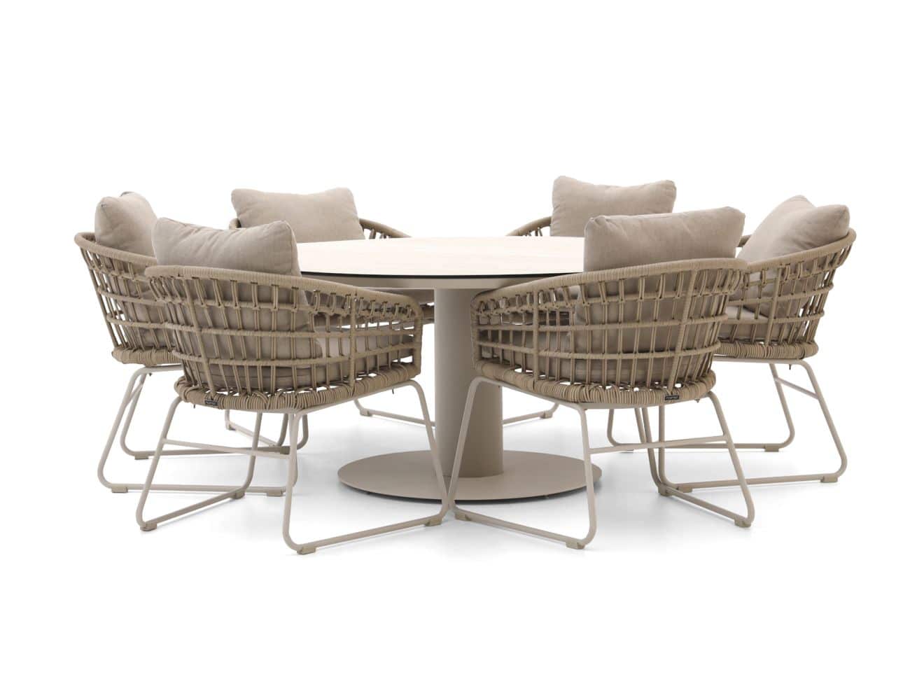 intenso trofarello/la fonte ø150cm dining tuinset 7 delig laagste prijsgarantie!