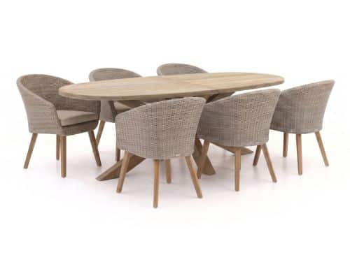 Intenso Tropea/ROUGH-Y Ellips 240cm dining tuinset 7-delig - Laagste prijsgarantie!