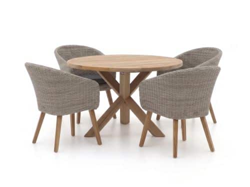 Intenso Tropea/ROUGH-Y ø120cm dining tuinset 5-delig - Laagste prijsgarantie!