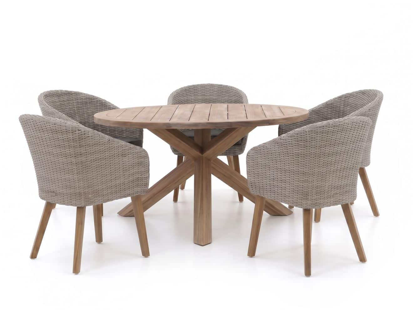 intenso tropea/rough y ø150cm dining tuinset 6 delig laagste prijsgarantie!