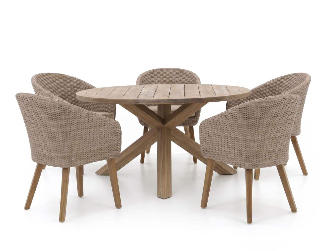 intenso tropea/rough y ø150cm dining tuinset 6 delig laagste prijsgarantie!