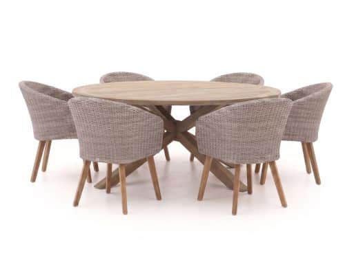 Intenso Tropea/ROUGH-Y ø180cm dining tuinset 7-delig - Laagste prijsgarantie!