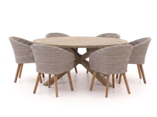 Intenso Tropea/ROUGH-Y ø180cm dining tuinset 7-delig - Laagste prijsgarantie!