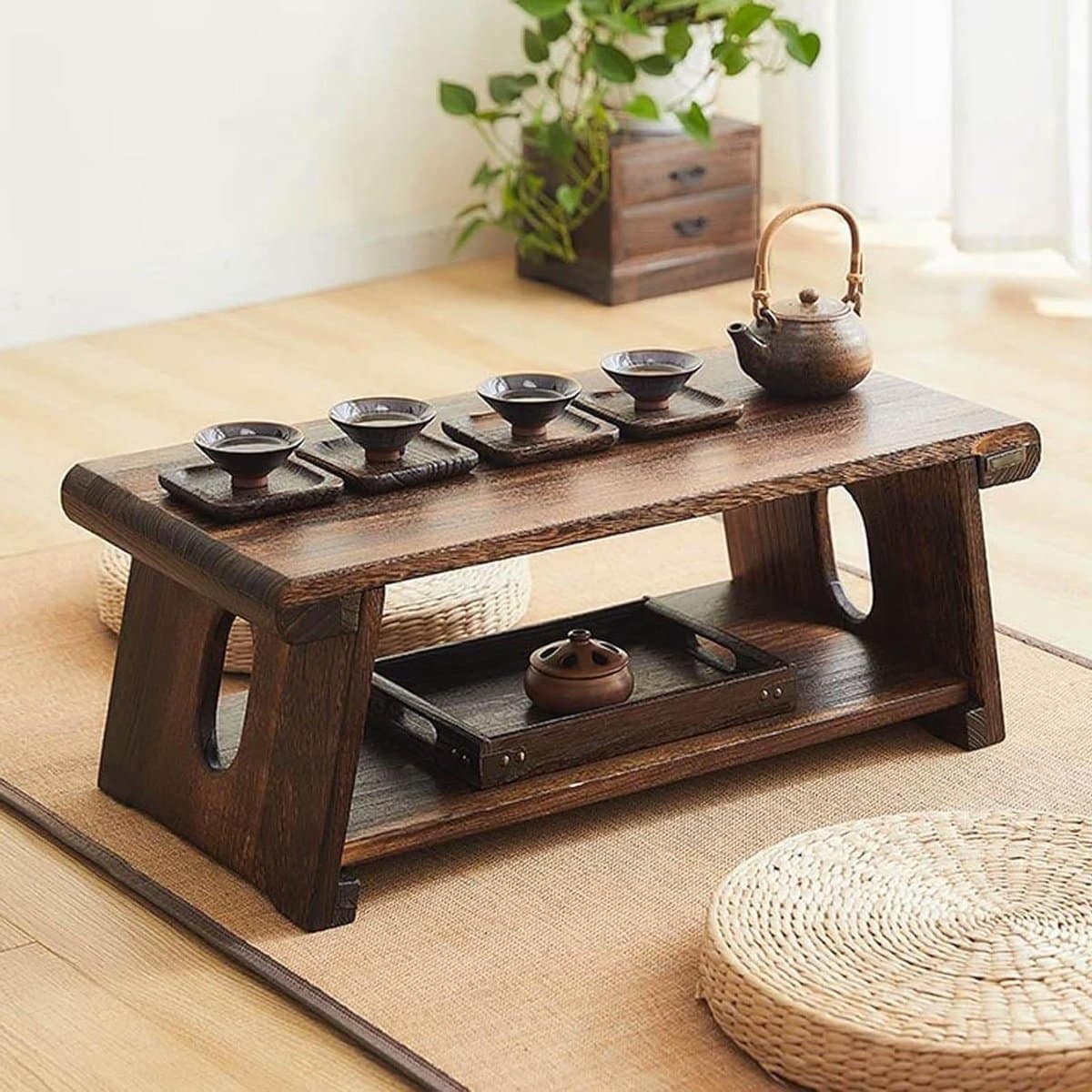 japanse klaptafel vloerbureau meditatie ontspannen lezen opvouwbaar