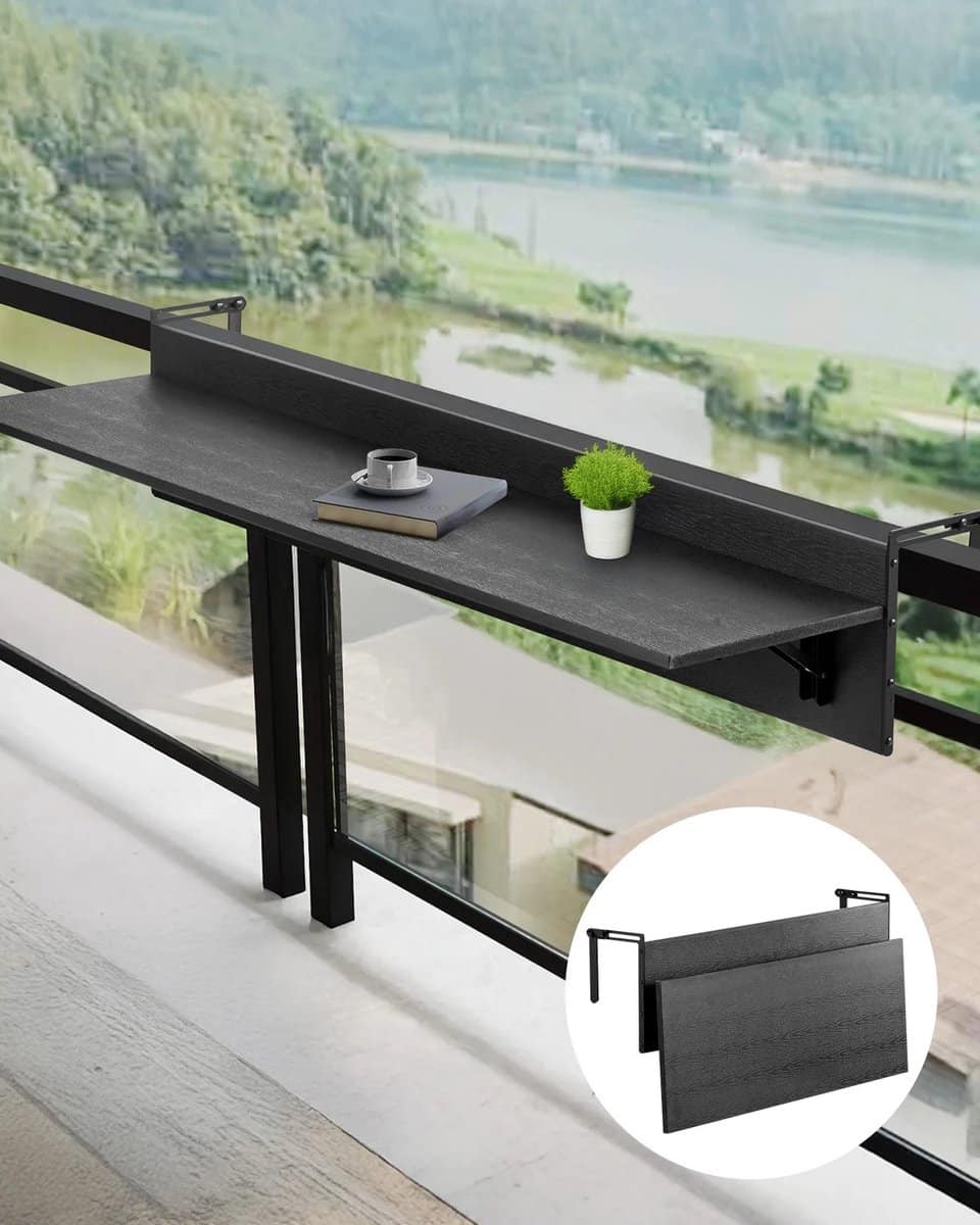 joorly balkon hangtafel opklapbaar verstelbare balkon bartafel voor leuning