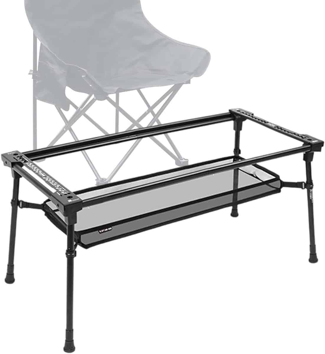 kampeertafel klaptafel outdoor buiten eten verstelbare hoogte