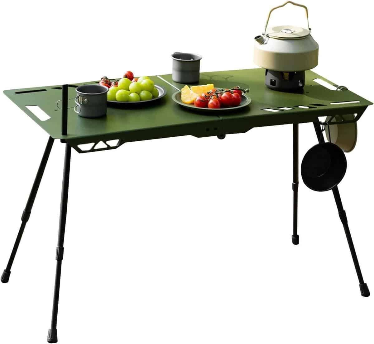 kamptafel aluminium klaptafel outdoor buiten koken verstelbare