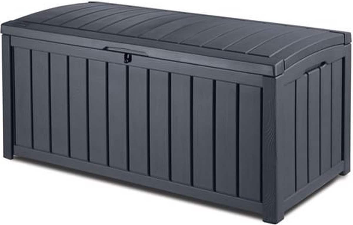 keter glenwood opbergbox 390l 128x65x61cm grafiet