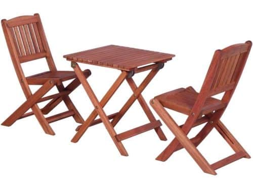 Kindertafel Stoel Set - Bistroset Hout - Buiten Eten