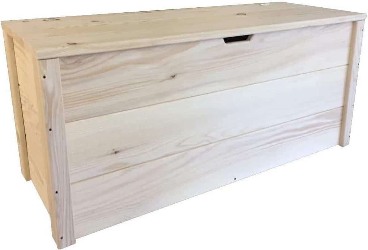 kistbank opbergbox houten zitbank terras tuin balkon