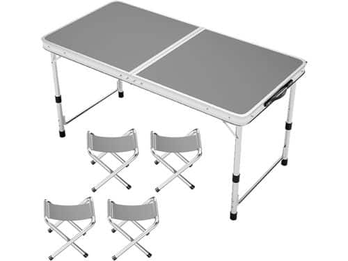 Klaptafel Aluminium - Picknicktafel Outdoor - Buiten Eten - Brandwerend