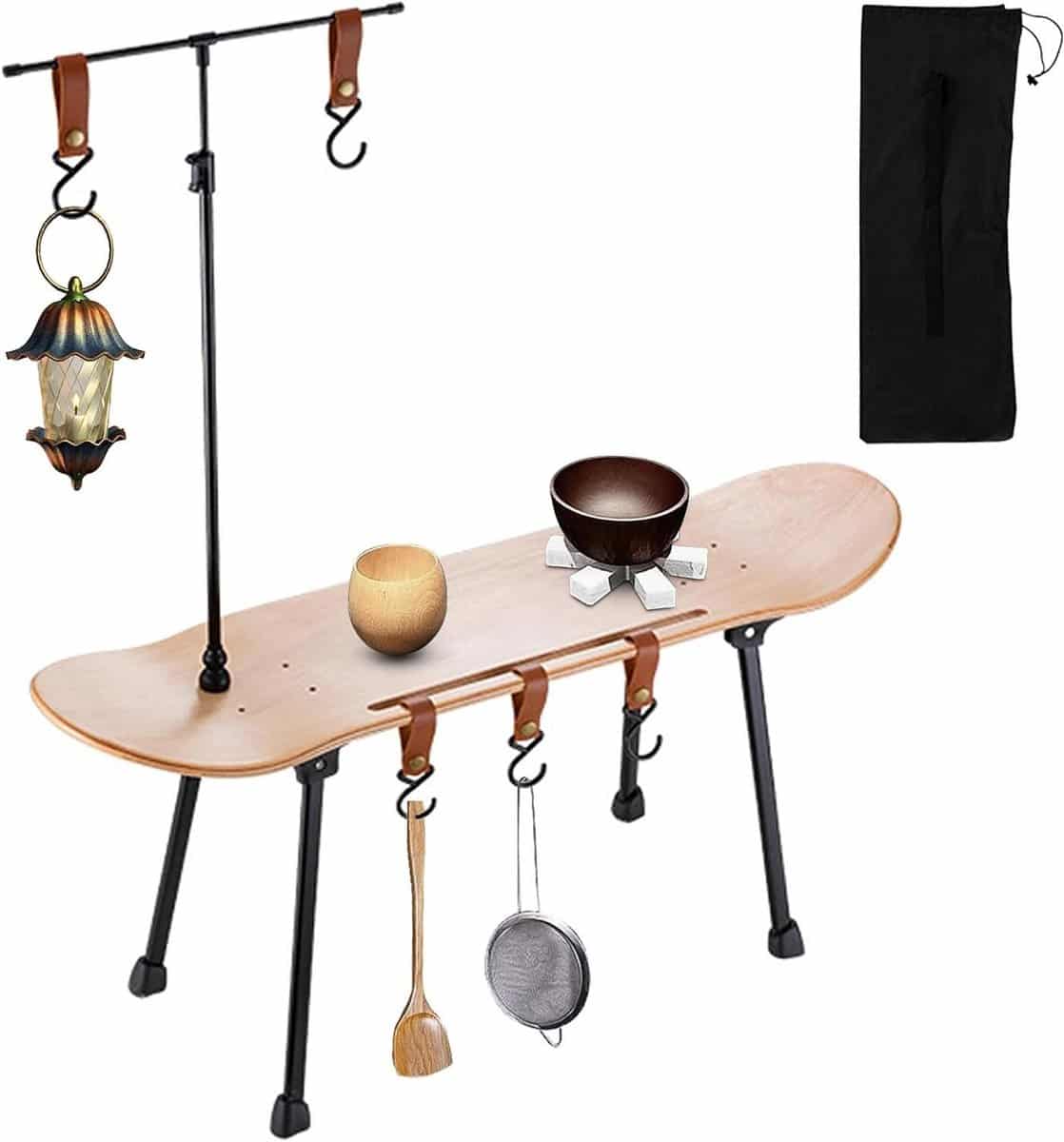 klaptafel buitentafel kamperen vissen draagbaar ontwerp