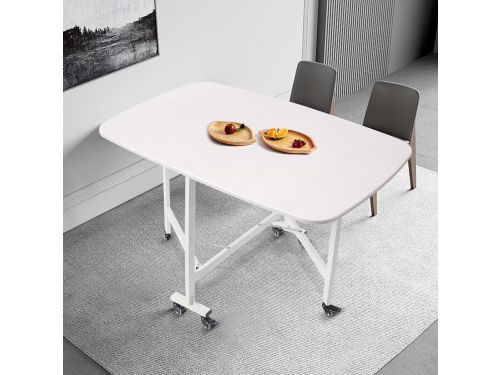 Klaptafel - Eettafel Wielen - Ruimte Besparen - Inklapbaar Ontwerp