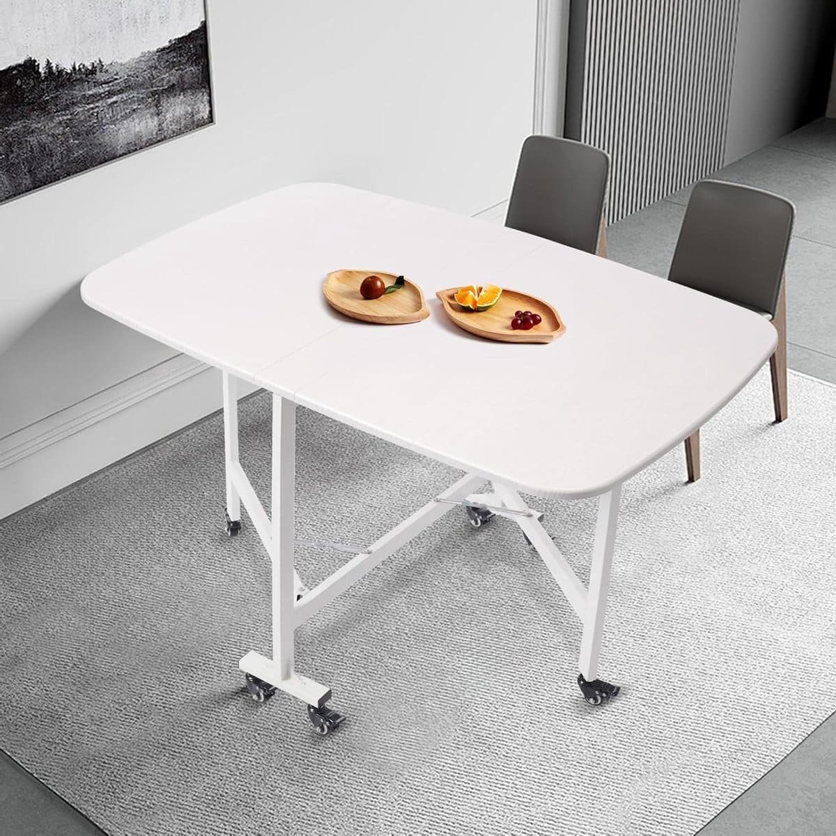 klaptafel eettafel wielen ruimte besparen inklapbaar ontwerp