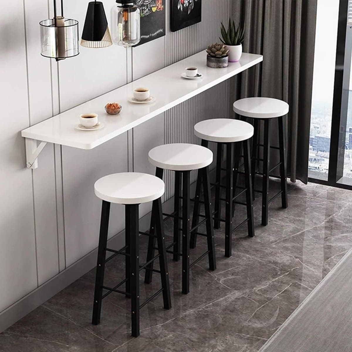 klaptafel opvouwbare tafel ruimtebesparing wandmontage lang