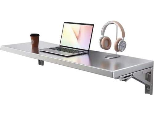 Klaptafel Roestvrijstaal - Wandtafel Opklapbaar - Ruimte Besparen - Stevig
