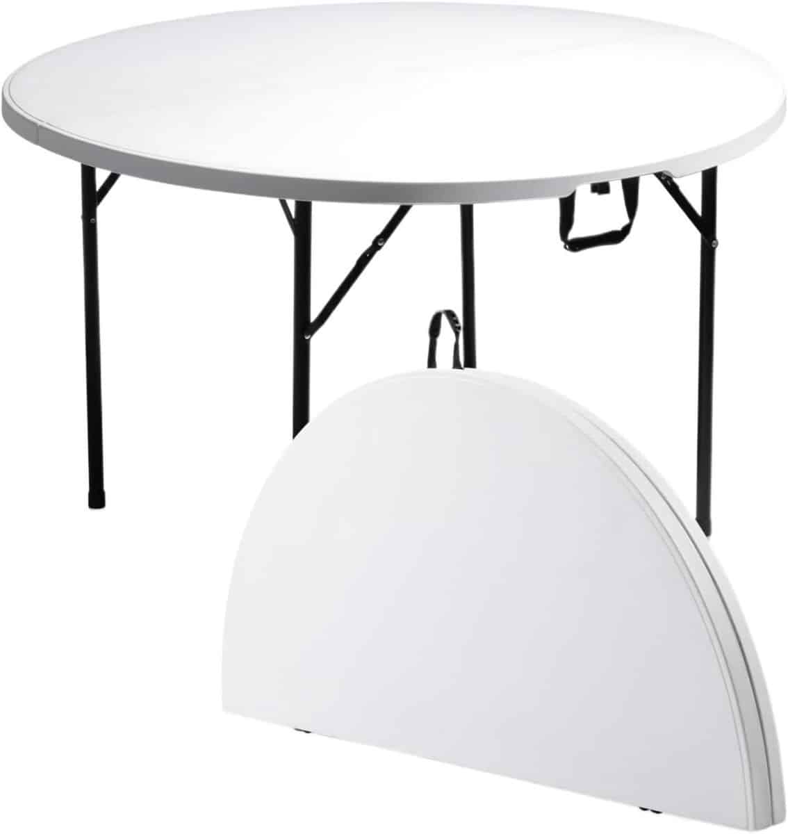 klaptafel rond hapjes tafel buiten bijeenkomsten zwaar