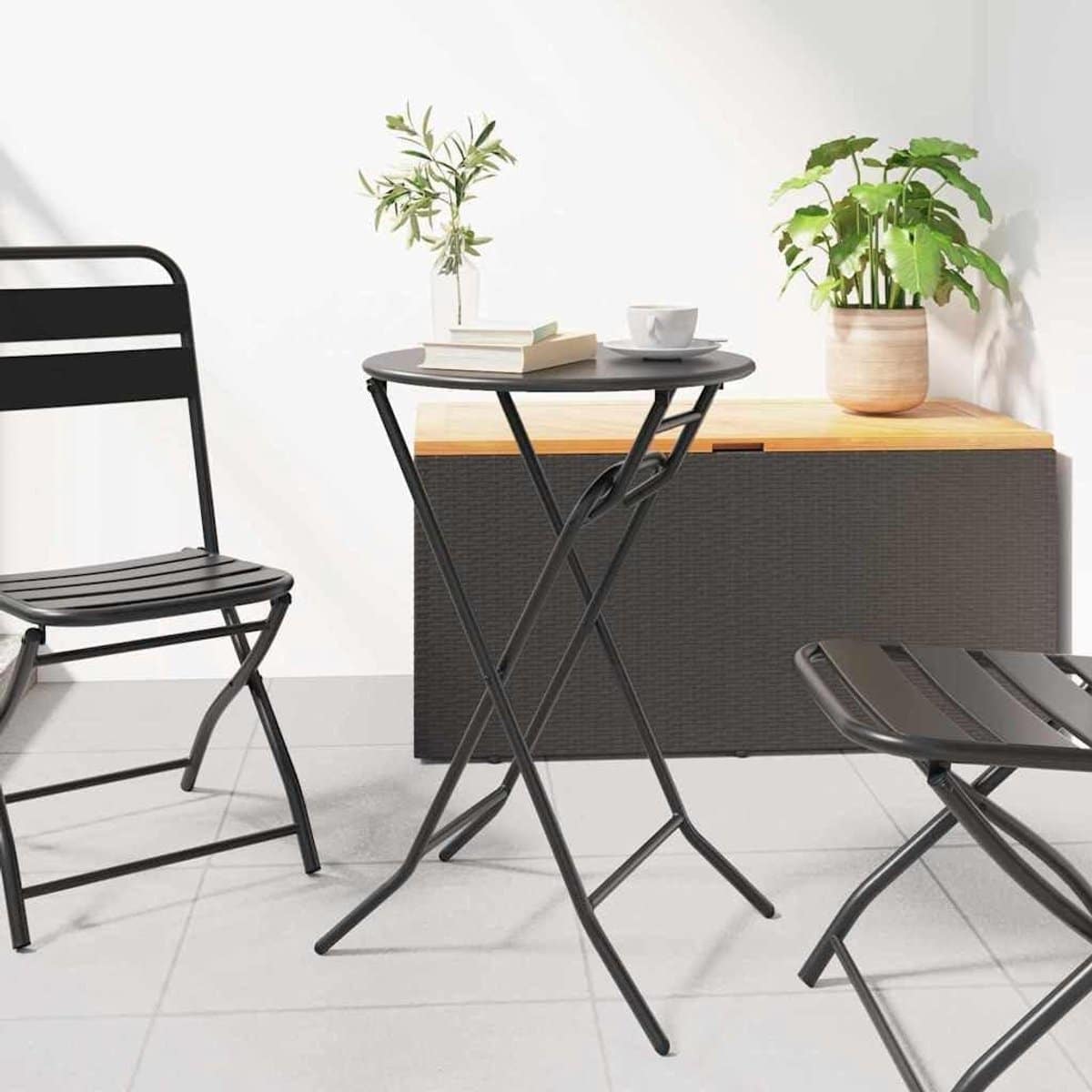 klaptafel rond opvouwbare tafel tuin buiten zitten
