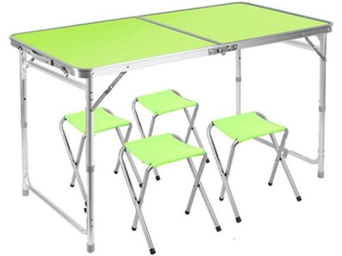 Klaptafel Set - Picknicktafel Krukken - Outdoor Activiteiten - Lichtgewicht