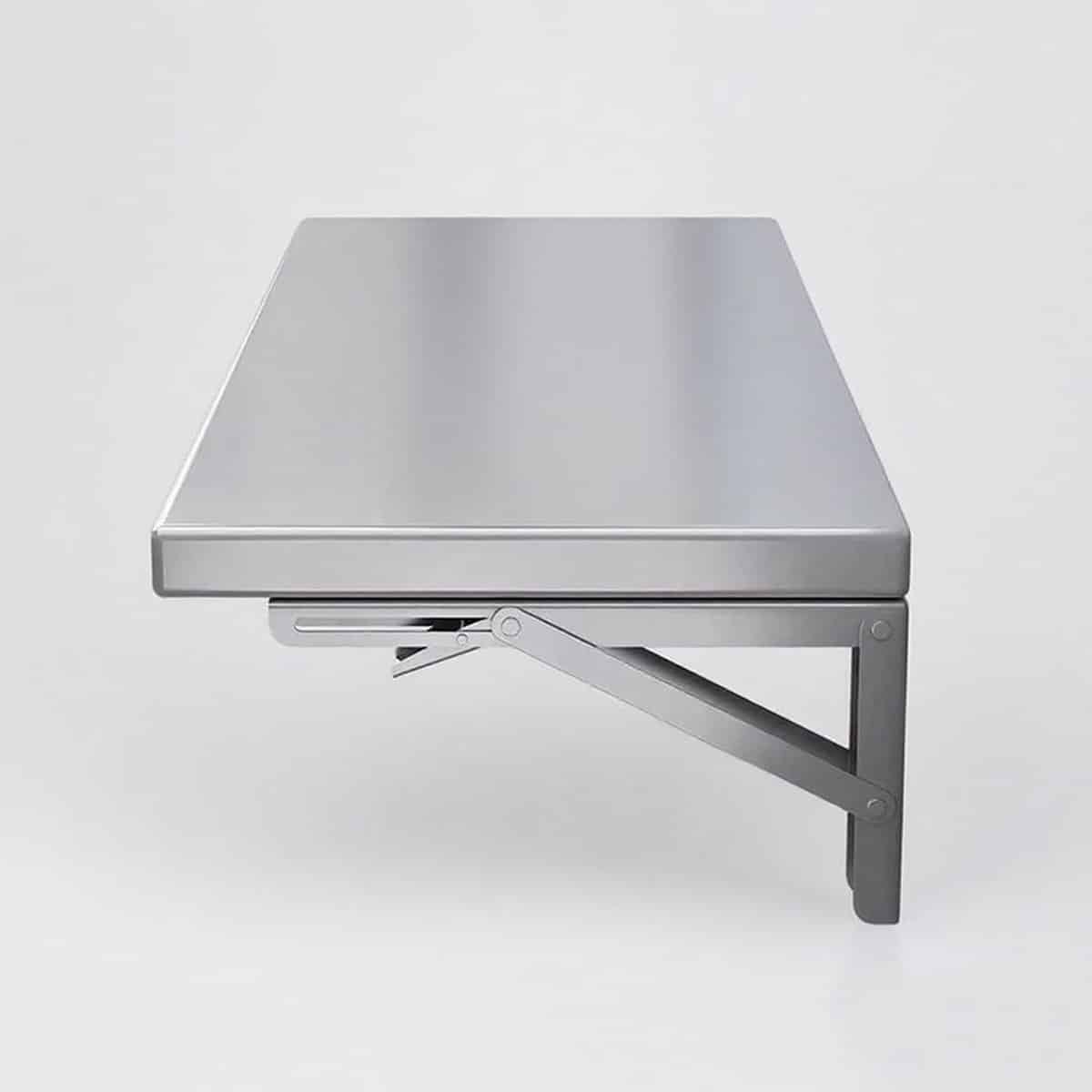 klaptafel wandbureau ruimtebesparend werken roestvrijstaal 90x35cm