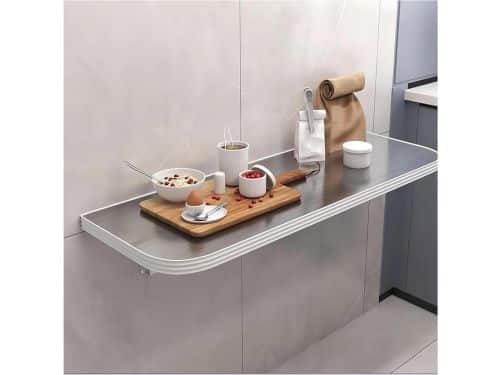 Klaptafel - Wandbureau - Ruimtebesparing - Roestvrij staal - 110x30