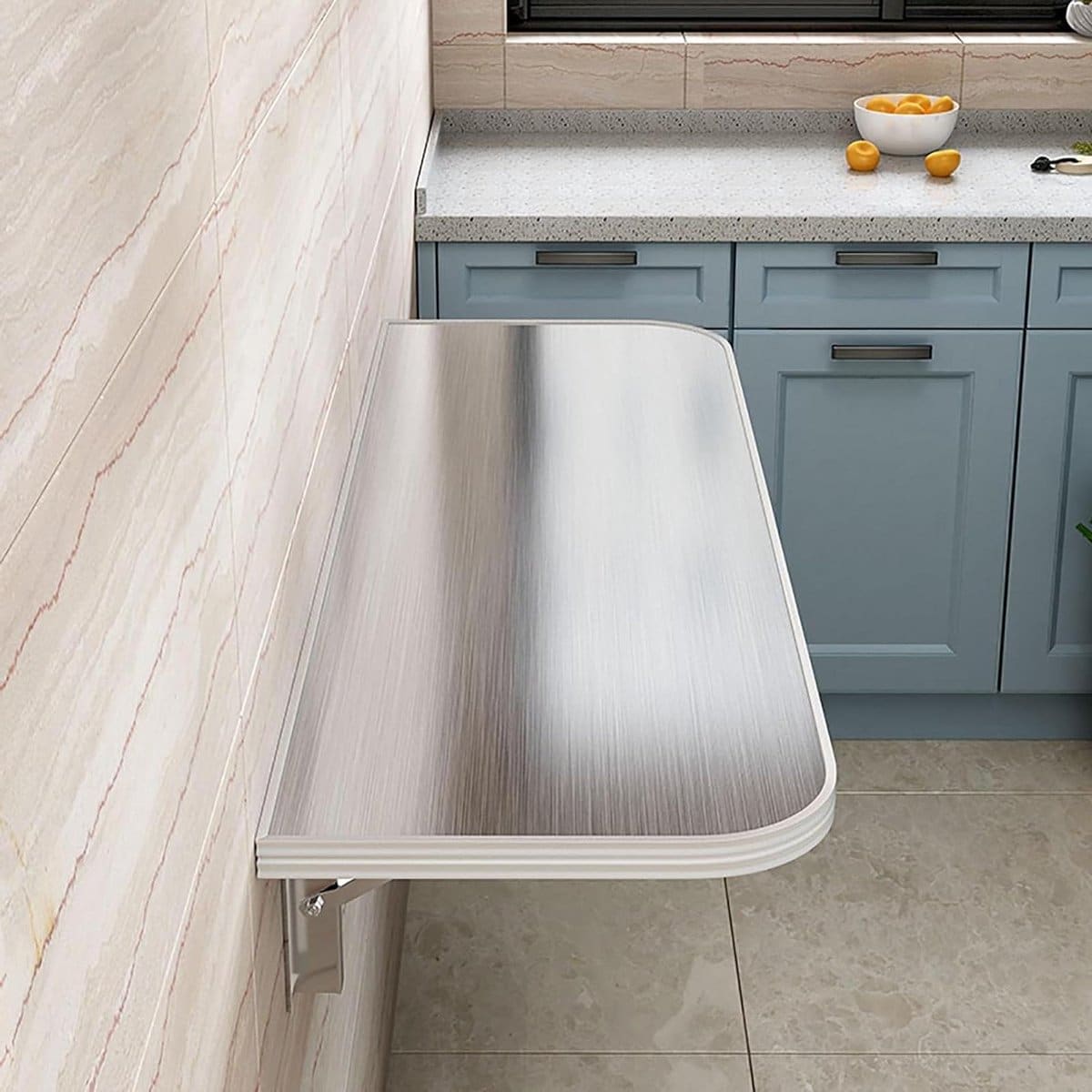klaptafel wandmontage opvouwbare tafel ruimte besparen roestvrij