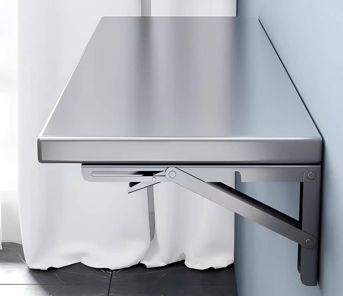 klaptafel wandmontage wandtafel opklapbaar ruimte besparen roestvrij