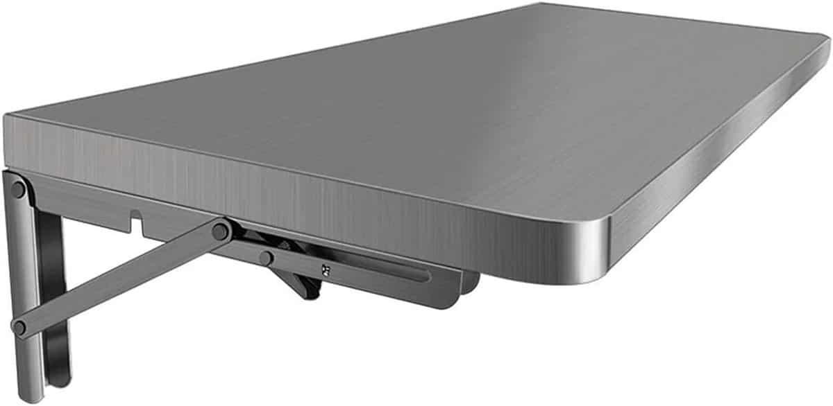 klaptafel wandtafel ruimte besparen roestvrij staal