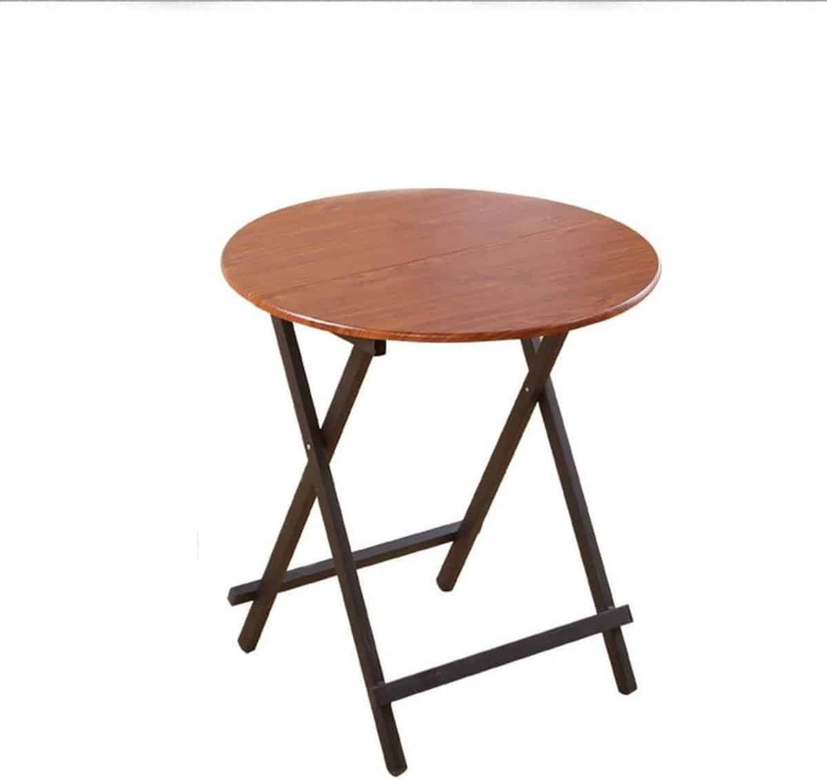 kleine ronde tafel houten klaptafel buiten zitten