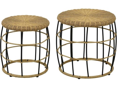 Koffietafels Set - Bijzettafels Rond - Buiten Zitten - In