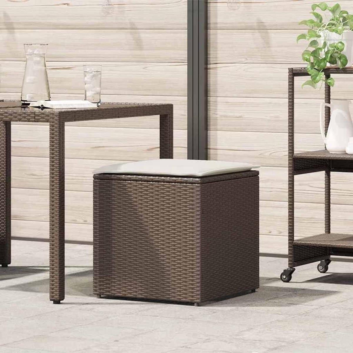 kussenbox polyrotan opbergbox tuin kussens opbergen weerbestendig