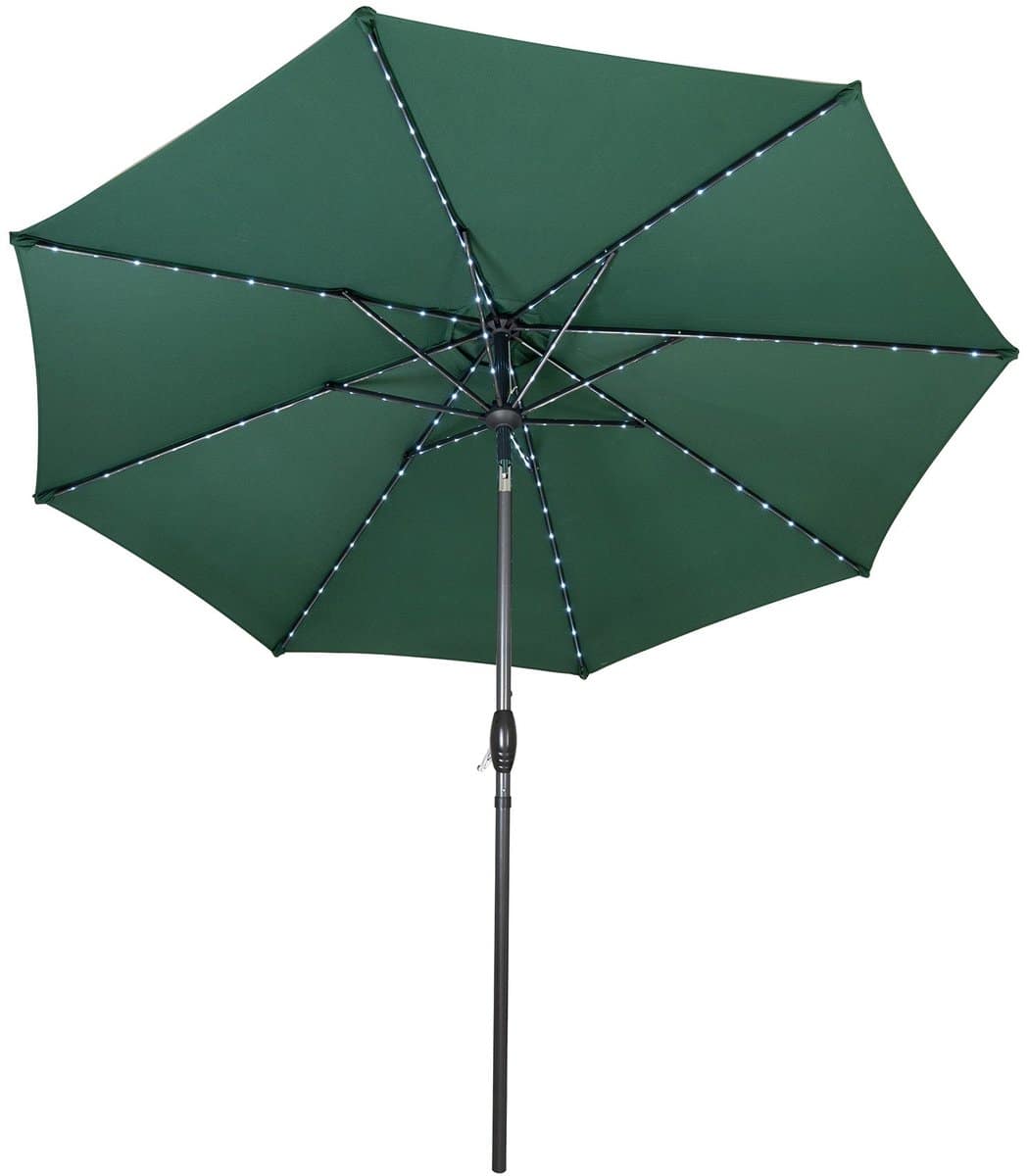 led kantelbare stokparasol 2.7 m groen verlichting