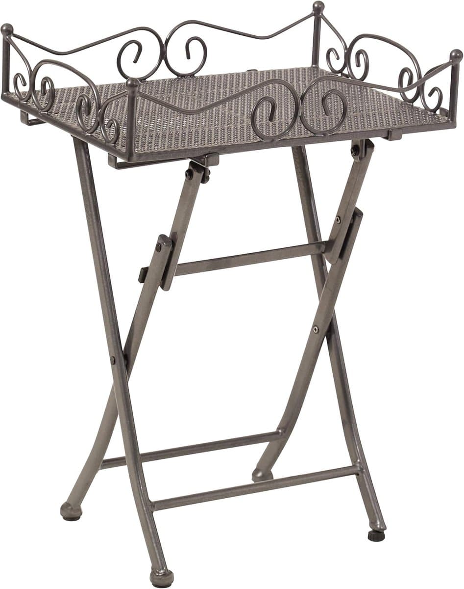 lichtgewicht bijzettafel met afneembaar dienblad voor tuin of balkon