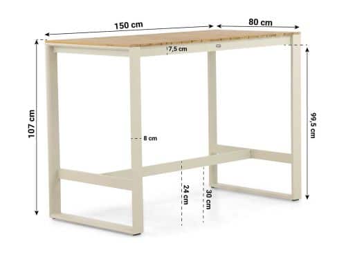 Lifestyle Faro bartafel 150 x 80 cm
