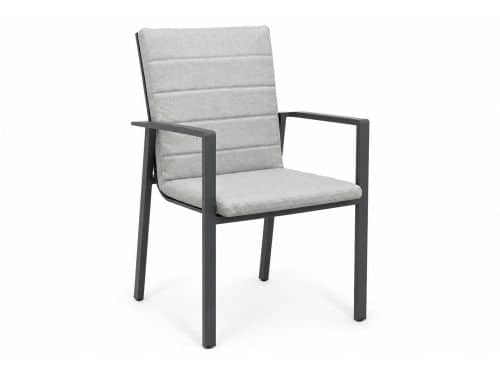 Lifestyle Timo dining tuinstoel antraciet/soft grey