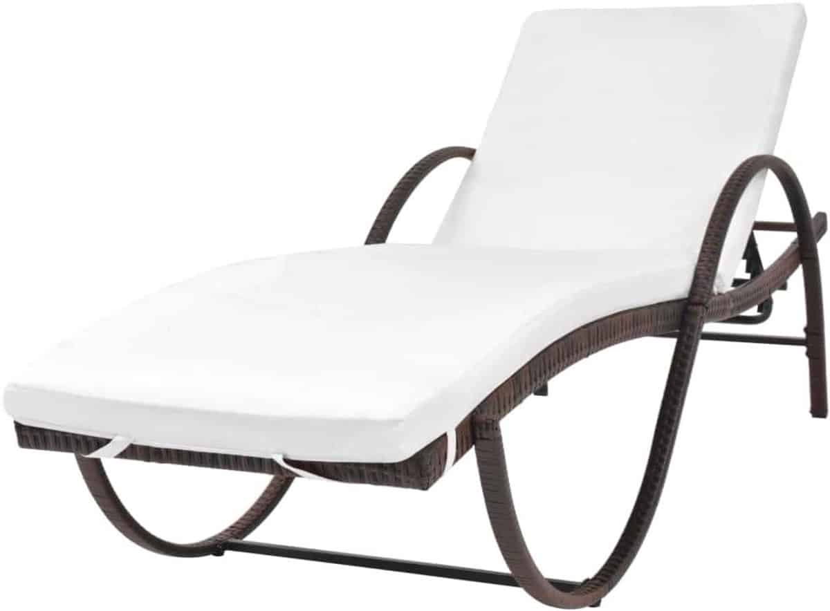 ligbed poly rattan tuinbed zonnebed ontspannen buiten