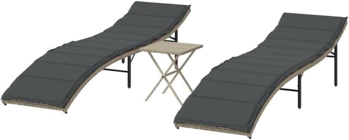 ligbedden 2 stuks tuinstoelen terrasmeubelen ontspannen in de